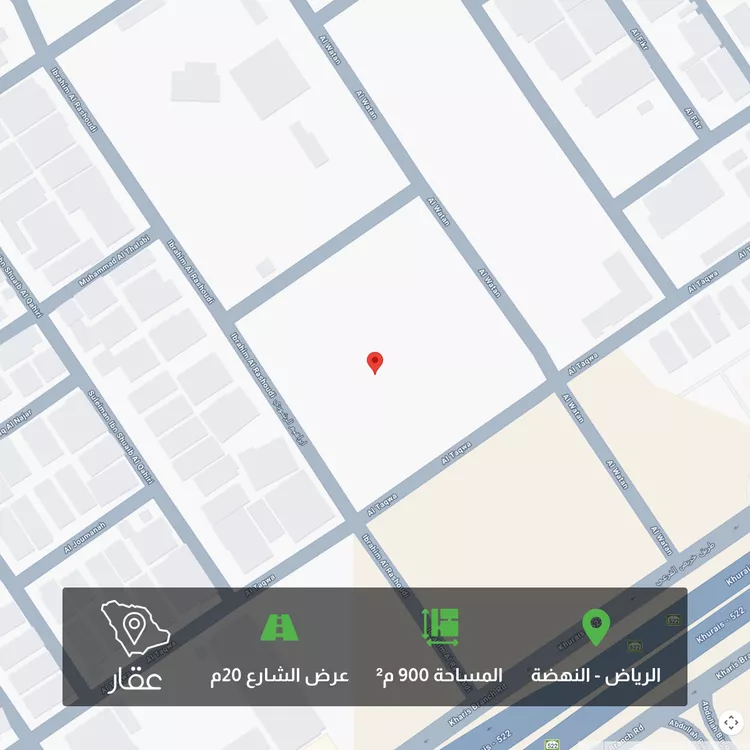 أرض للبيع في شارع إبراهيم الرشودي, حي النهضة, مدينة الرياض, منطقة الرياض