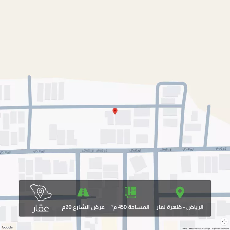 أرض للبيع في شارع ابن الحطاب ، ضاحية نمار ، الرياض ، منطقة الرياض