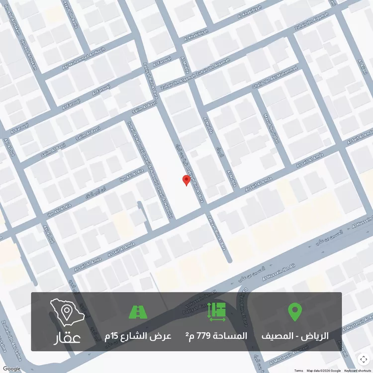 أرض للبيع في شارع ظبية بنت البراء, حي المصيف, مدينة الرياض, منطقة الرياض