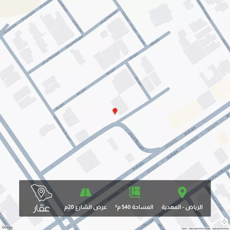 أرض للبيع في شارع أبي العباس الصقلي, حي المهدية, مدينة الرياض, منطقة الرياض