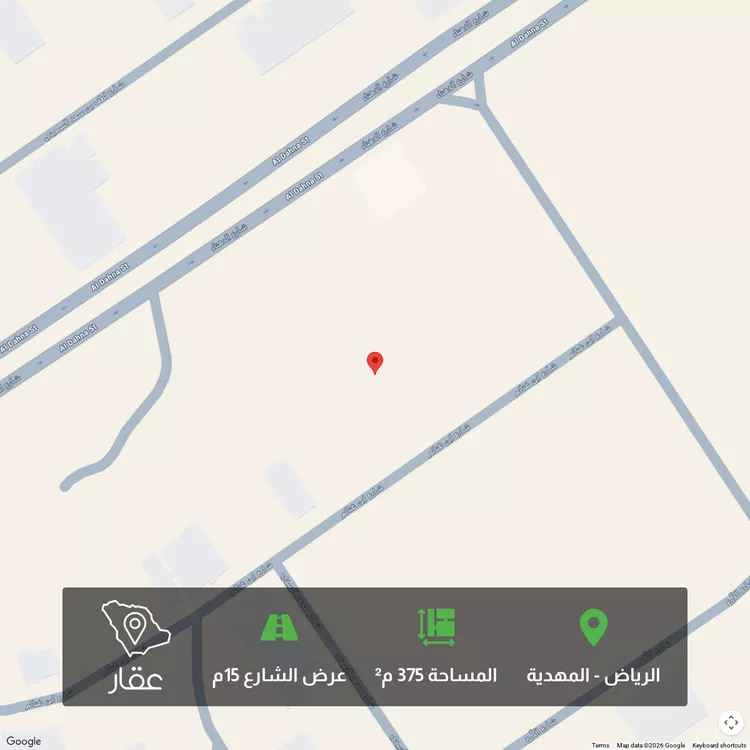 أرض للبيع في شارع علي المنوفي, حي المهدية, مدينة الرياض, منطقة الرياض