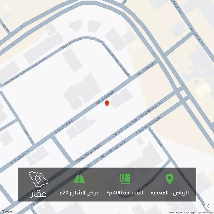 أرض للبيع في شارع أبي بكر بن فتحون ، حي المهدية ، الرياض ، منطقة الرياض