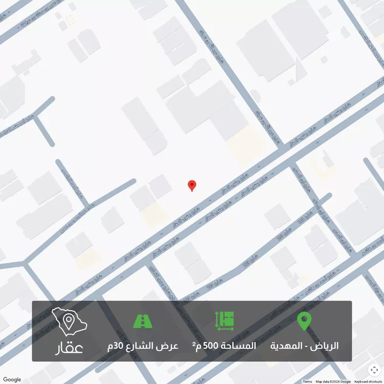 أرض للبيع في شارع يعقوب الصفار, حي المهدية, مدينة الرياض, منطقة الرياض