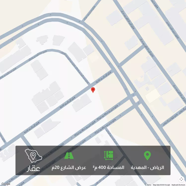 أرض للبيع في شارع أبي بكر بن فتحون, حي المهدية, مدينة الرياض, منطقة الرياض