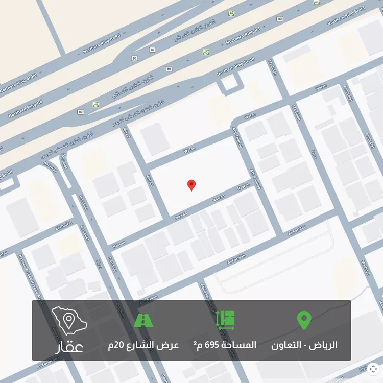 أرض للبيع في شارع وعلان, حي التعاون, مدينة الرياض, منطقة الرياض