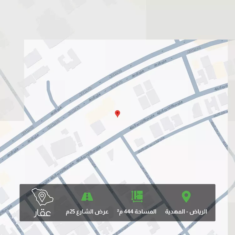 أرض للبيع في شارع عبداللطيف بن المبارك, حي المهدية, مدينة الرياض, منطقة الرياض صورة 2