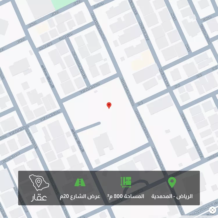 أرض للبيع في شارع الشيخ عمر بن حسن, حي المحمدية, مدينة الرياض, منطقة الرياض صورة 2