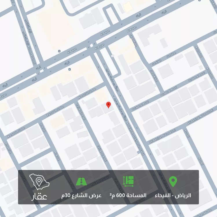 أرض للبيع في شارع عبدالله بن سليمان بن عبيد, حي الفيحاء, مدينة الرياض, منطقة الرياض