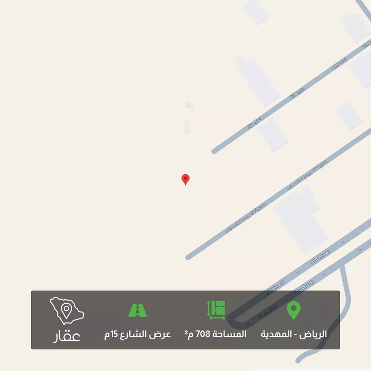 أرض للبيع في شارع علي بن نصر الحلي, حي المهدية, مدينة الرياض, منطقة الرياض