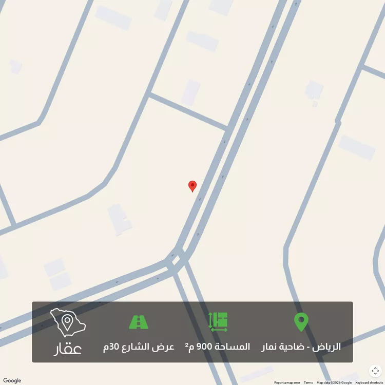 أرض للبيع في شارع عيد ابن محمد الانصاري ، ضاحية نمار ، الرياض ، منطقة الرياض