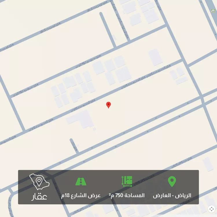 أرض للبيع في شارع أحمد بن سعد الخيفي, حي العارض, مدينة الرياض, منطقة الرياض
