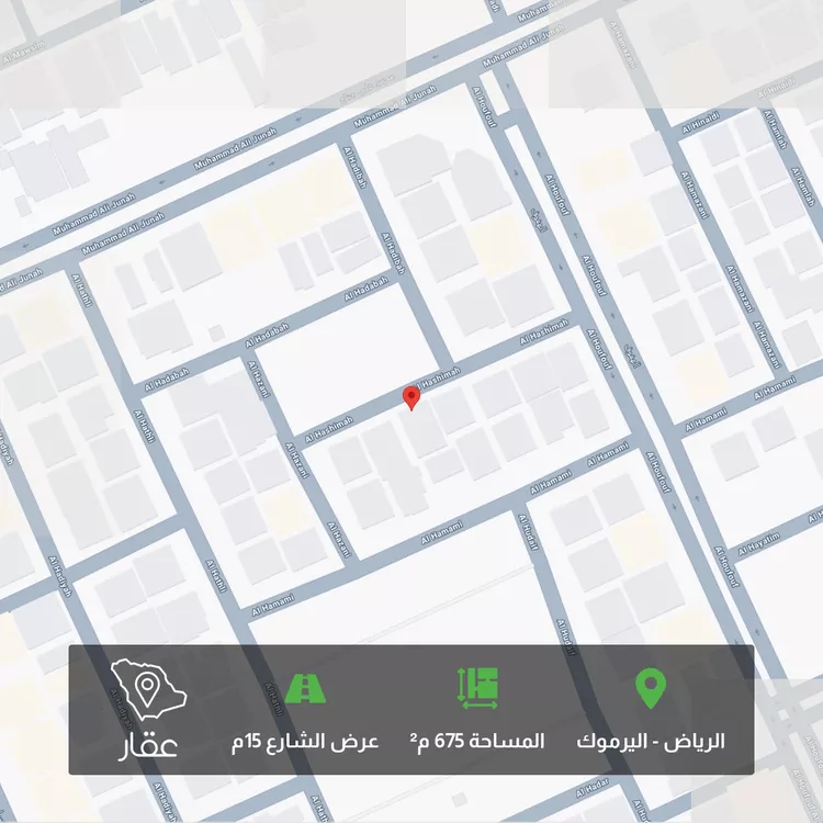 أرض للبيع في شارع الهشيمة, حي اليرموك, مدينة الرياض, منطقة الرياض 1 صورة