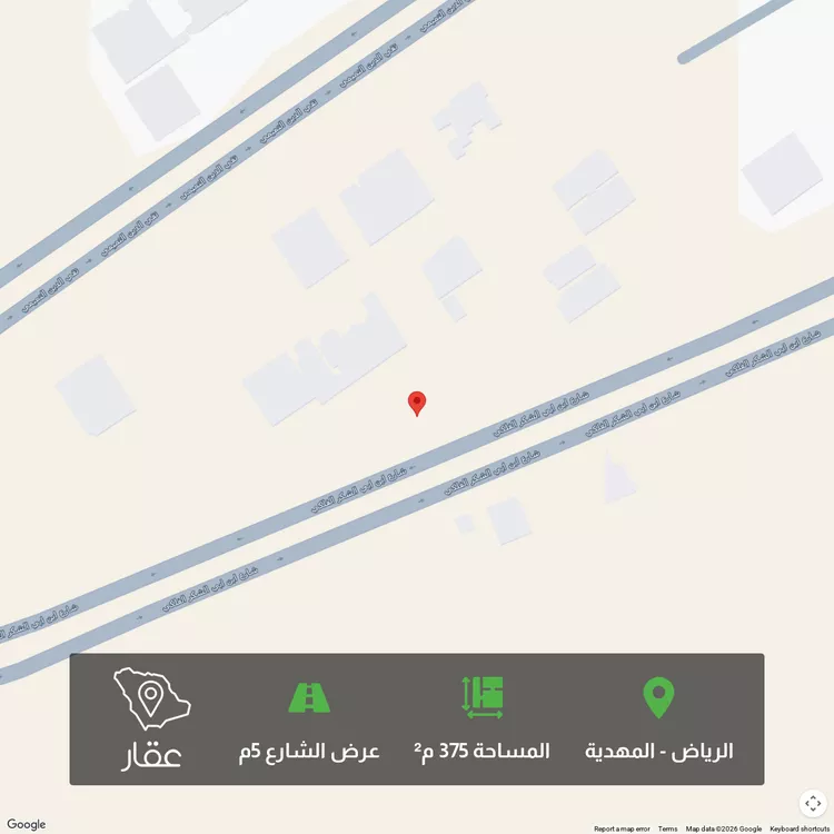 أرض للبيع في شارع ابن ابي الشكر الفلكي ، حي المهدية ، الرياض ، منطقة الرياض