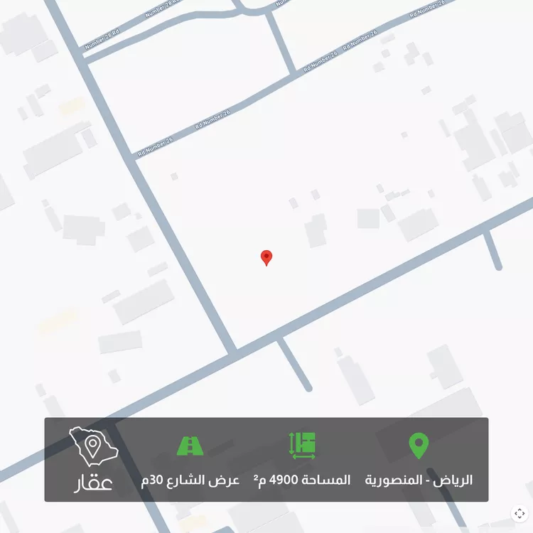 أرض للبيع في شارع رقم 22, حي المنصورية, مدينة الرياض, منطقة الرياض