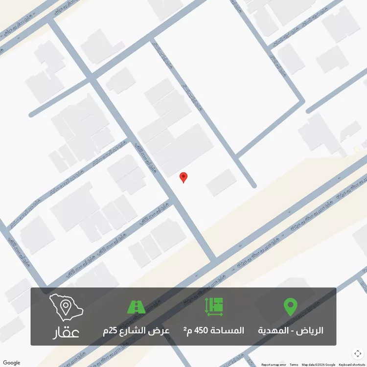 أرض للبيع في شارع عمير بن سنان بن عرفطة ، حي المهدية ، الرياض ، منطقة الرياض