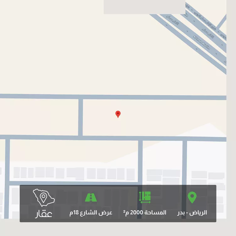 أرض للبيع في شارع مالك بن الحارث, حي بدر, مدينة الرياض, منطقة الرياض