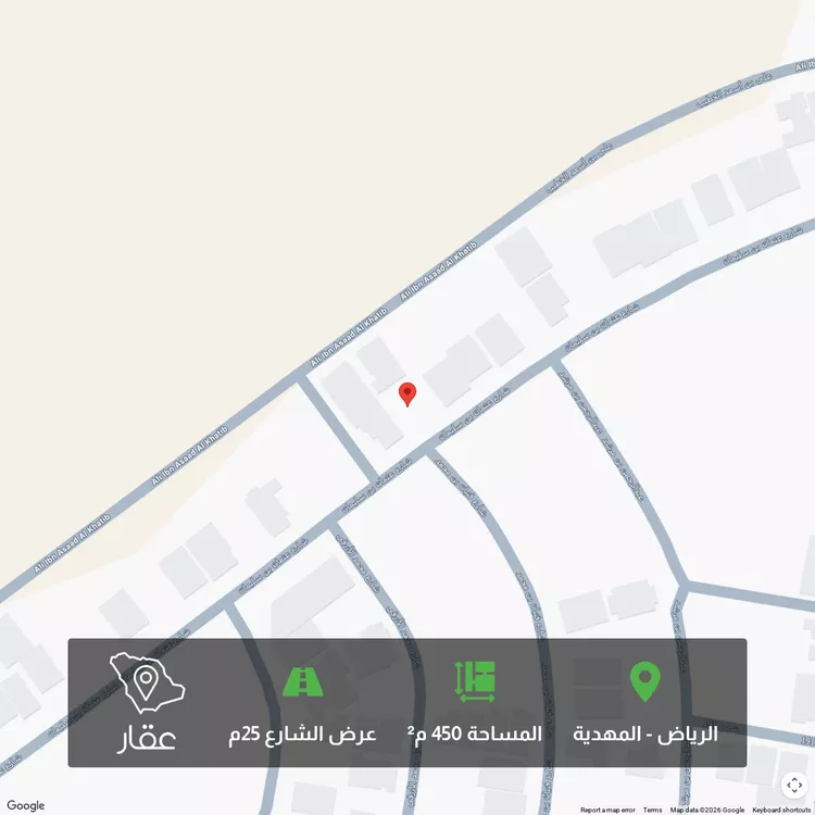 أرض للبيع في شارع عثمان بن سليمان, حي المهدية, مدينة الرياض, منطقة الرياض