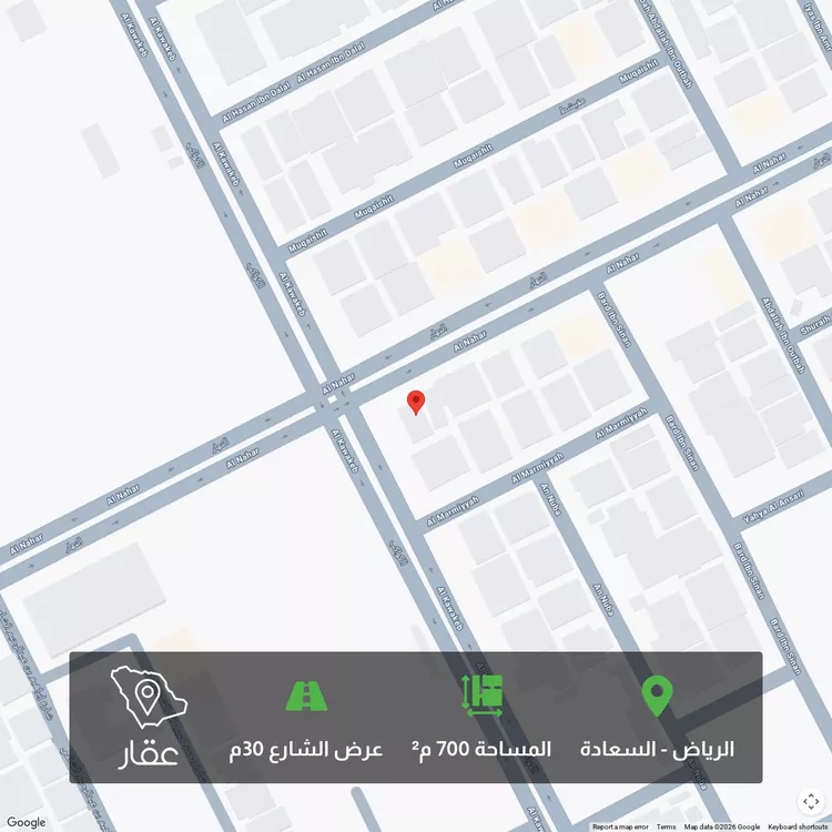أرض للبيع في شارع الكواكب, حي السعادة, مدينة الرياض, منطقة الرياض
