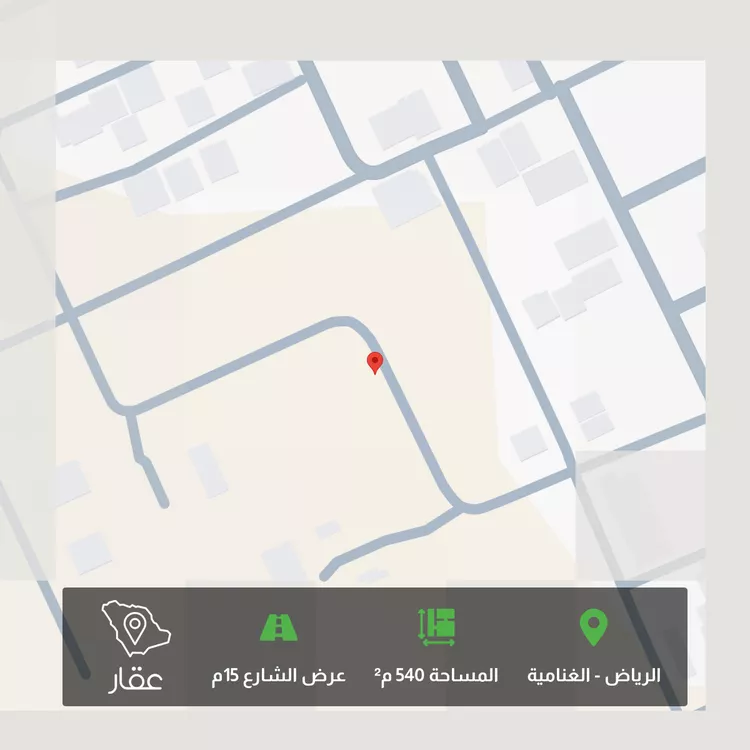 أرض للبيع في شارع جزيرة فرسان, حي الغنامية, مدينة الرياض, منطقة الرياض
