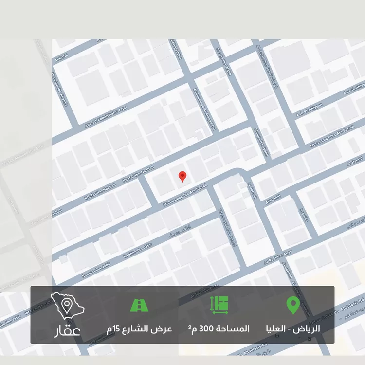 أرض للبيع في شارع محمد بن أبي صفرة, حي العليا, مدينة الرياض, منطقة الرياض