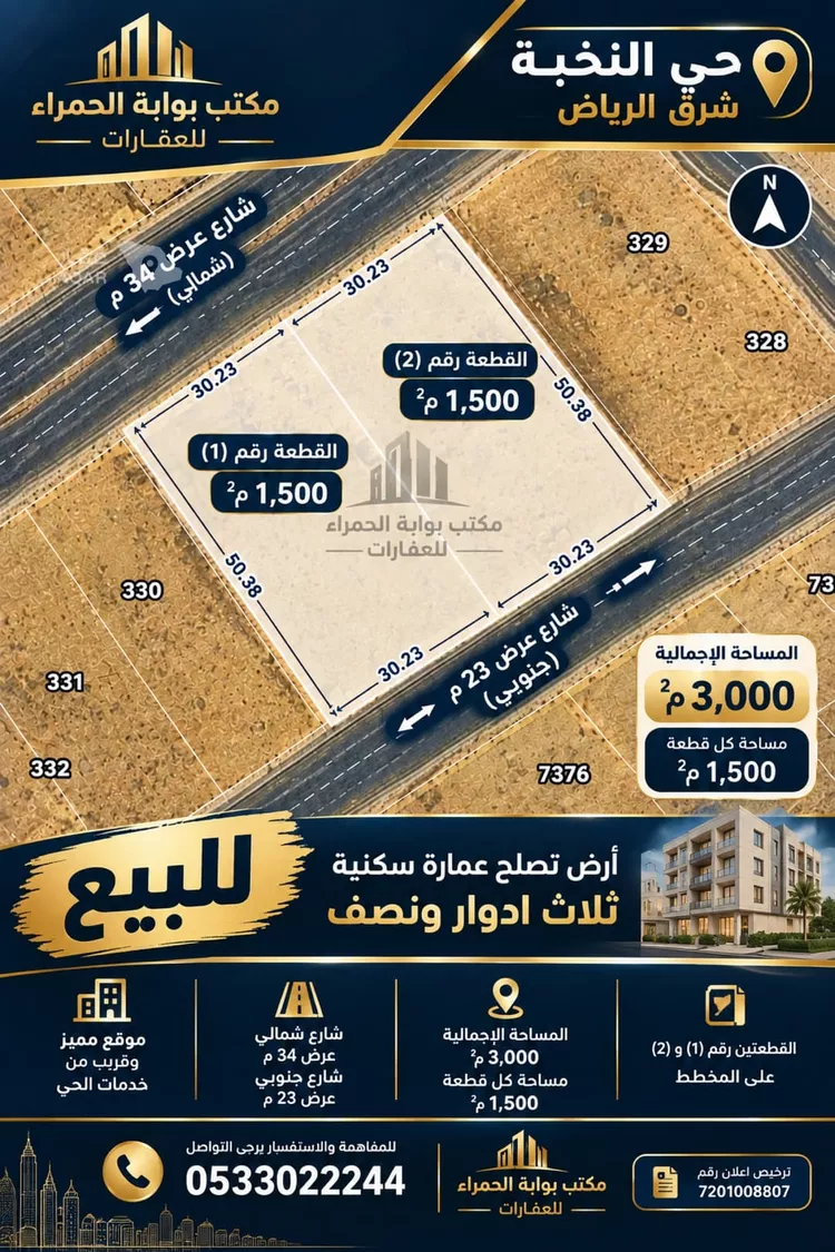 أرض للبيع في شارع ااااا, حي النظيم, مدينة الرياض, منطقة الرياض 2