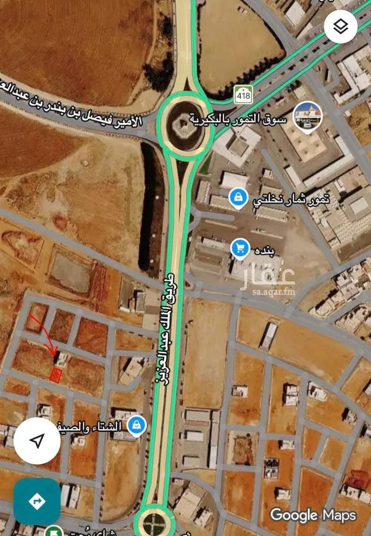أرض للبيع في حي المنار, مدينة البكيرية, منطقة القصيم