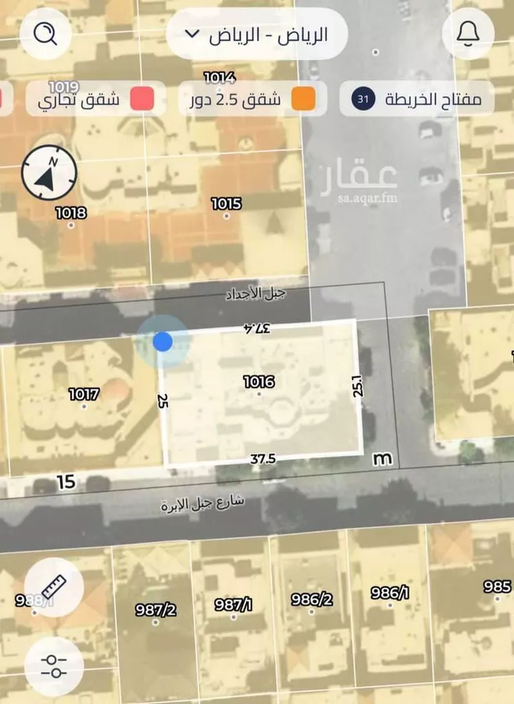 أرض للبيع في شارع جبل الأبرة, حي الصحافة, مدينة الرياض, منطقة الرياض صورة 2