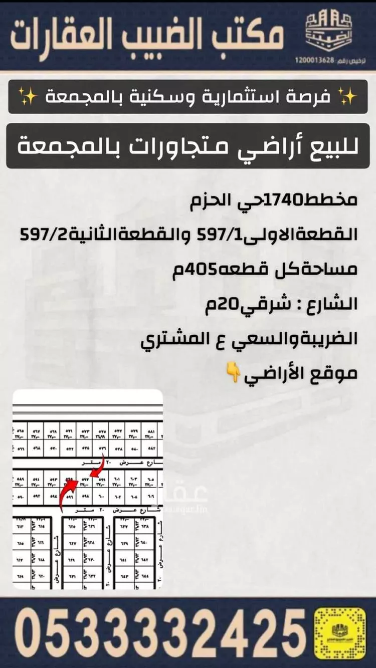 أرض للبيع في حي المستقبل, مدينة المجمعه, منطقة الرياض