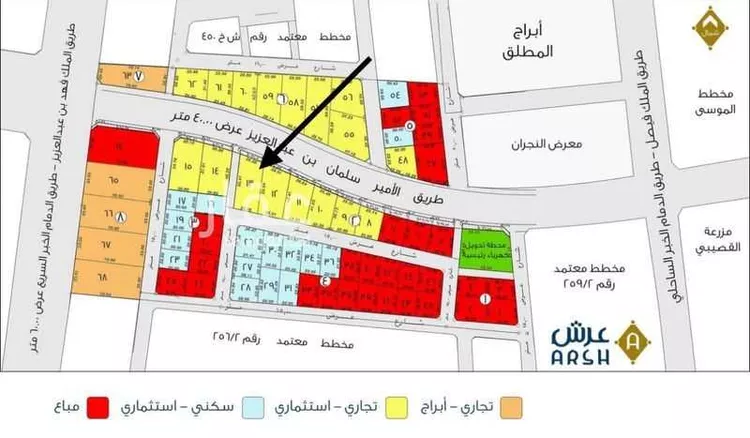 أرض للبيع في شارع الملك سلمان بن عبدالعزيز, حي البندرية, مدينة الخبر, المنطقة الشرقية