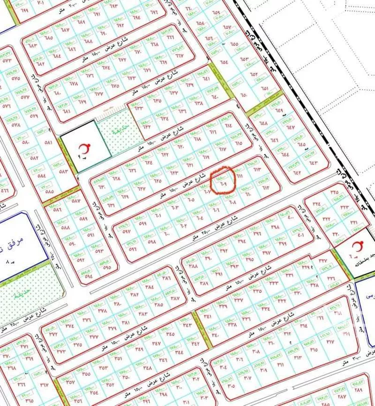 أرض للبيع في شارع 5852903, حي السلام, مدينة الخبراء والسحابين, منطقة القصيم