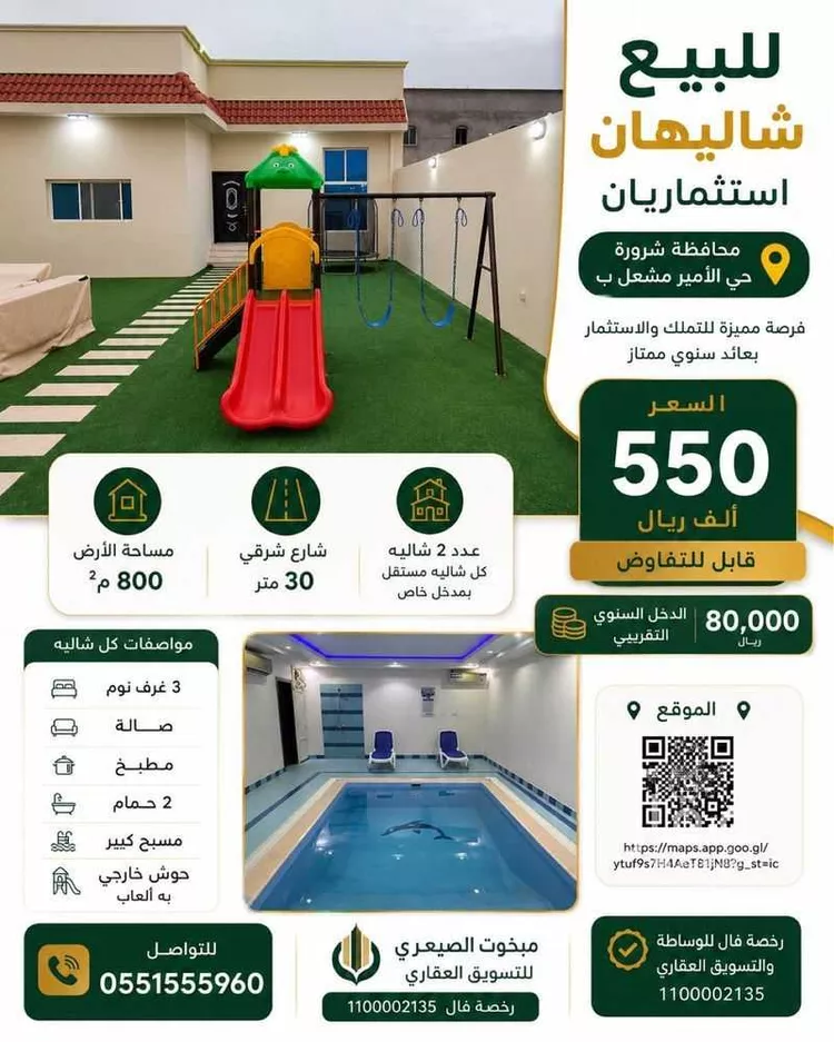 استراحة للبيع في شارع شرحبيل بن حسنة الكندي, حي الأمير مشعل ب, مدينة شرورة, منطقة نجران 8