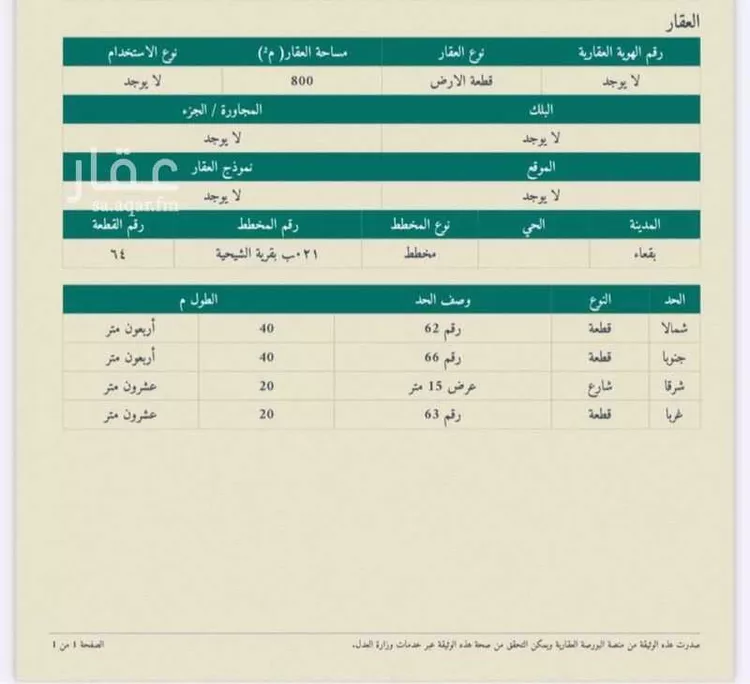 أرض للبيع في حي الشيحيّة, مدينة الشيحيه, منطقة حائل صورة 2
