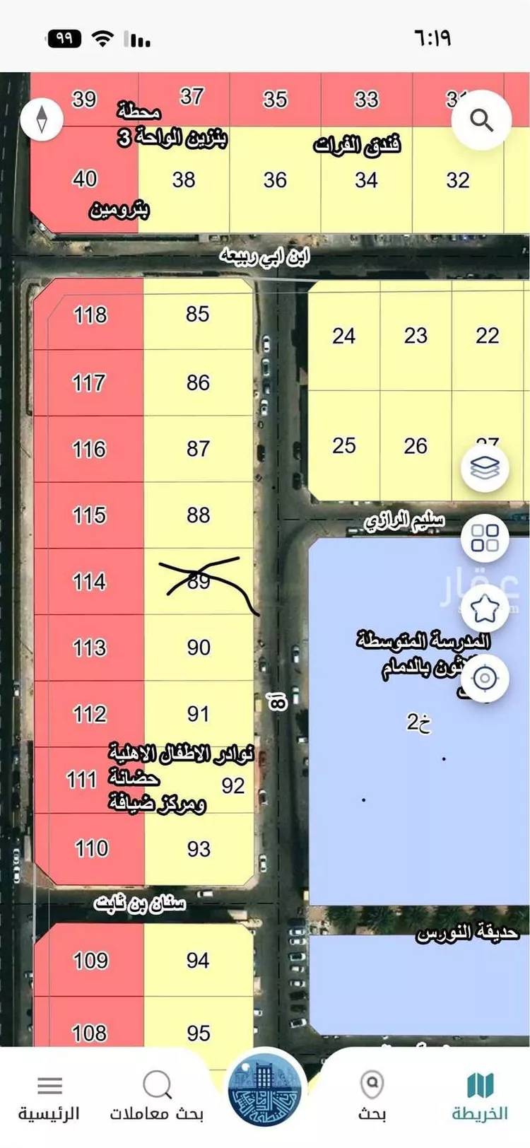 أرض للبيع في شارع سنان بن ثابت, حي الزهور, مدينة الدمام, المنطقة الشرقية