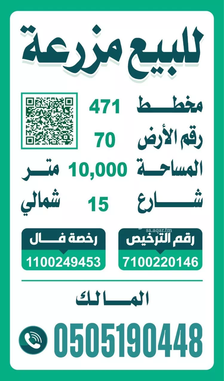 أرض للبيع في شارع اللغفيه 2120, حي مزارع البطينه والفرعه, مدينة مزارع البطينه والفرعه, منطقة الرياض صورة 3