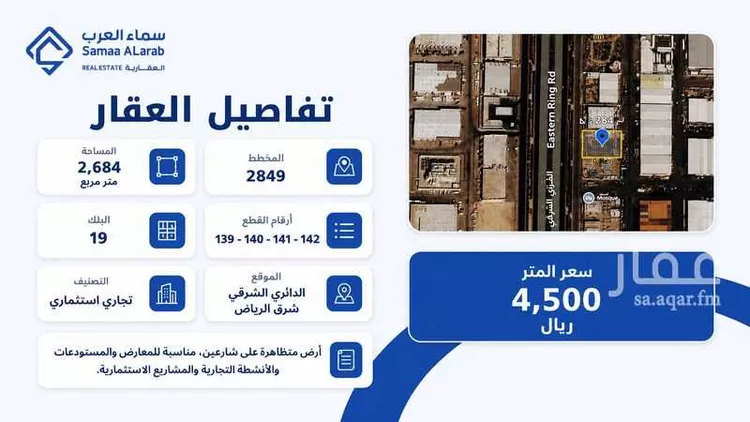 أرض للبيع في شارع الدائري الشرقي, حي النور, مدينة الرياض, منطقة الرياض صورة 2