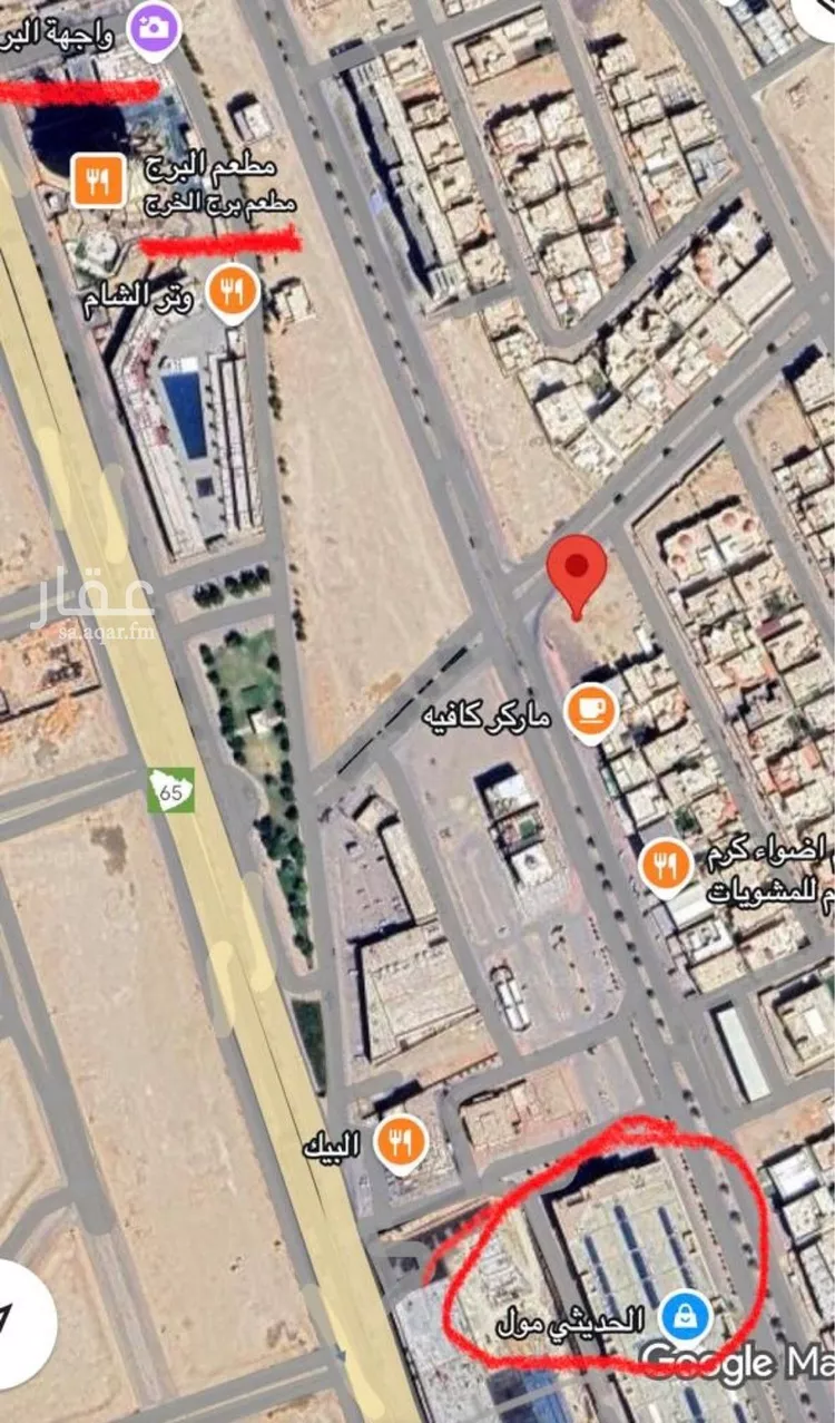 أرض للبيع في شارع ابن الشيخ, حي الورود, مدينة الخرج, منطقة الرياض صورة 2