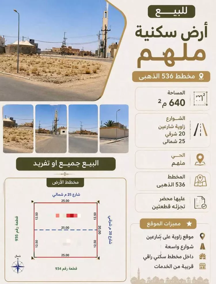 أرض للبيع في شارع عمر ابن الخطاب, حي ملهم, مدينة ملهم, منطقة الرياض صورة 2
