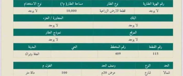 أرض للبيع في حي المشاعله, مدينة المشاعله, منطقة الرياض صورة 2