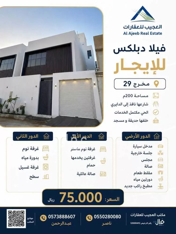 فيلا للإيجار في شارع أم أيمن المحدثة, حي العريجاء الغربي, مدينة الرياض, منطقة الرياض