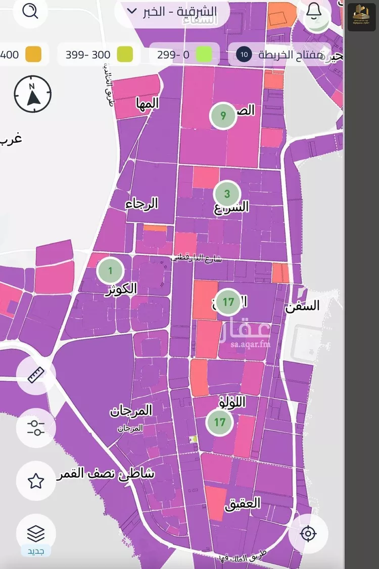 أرض للبيع في شارع نجم الدين الايوبي, حي الكوثر, مدينة الخبر, المنطقة الشرقية صورة 4