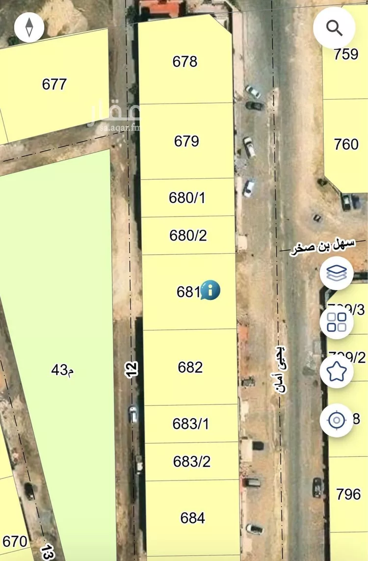 أرض للبيع في شارع سلمان الحنبلي, حي ضاحية الملك فهد, مدينة الدمام, المنطقة الشرقية صورة 2