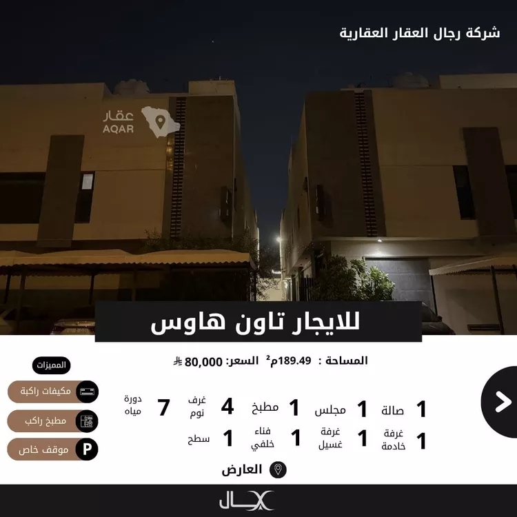 فيلا للإيجار في شارع علي بن أحمد العمري, حي العارض, مدينة الرياض, منطقة الرياض
