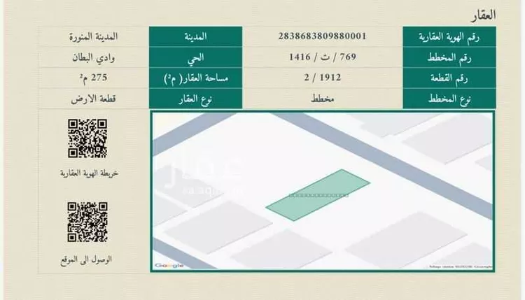 أرض للبيع في شارع البهاء زهير, حي وادي البطان, مدينة المدينة المنورة, منطقة المدينة المنورة 1 صورة