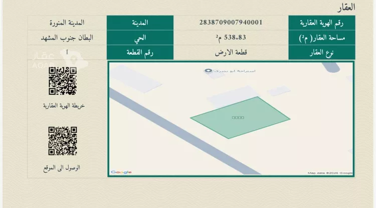 أرض للبيع في شارع خالد بن سعيد, حي وادي البطان, مدينة المدينة المنورة, منطقة المدينة المنورة