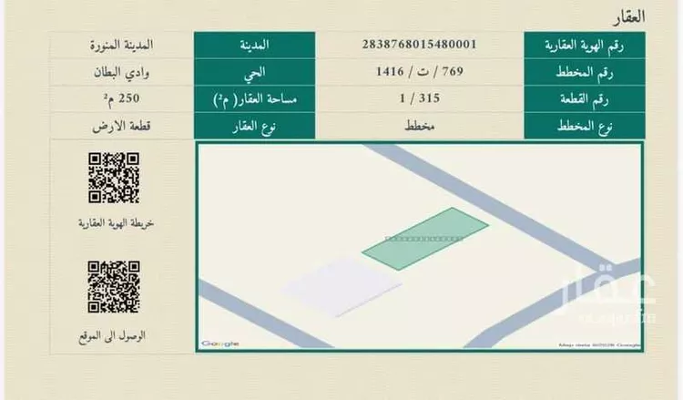 أرض للبيع في شارع وادي البطان 511, حي وادي البطان, مدينة المدينة المنورة, منطقة المدينة المنورة