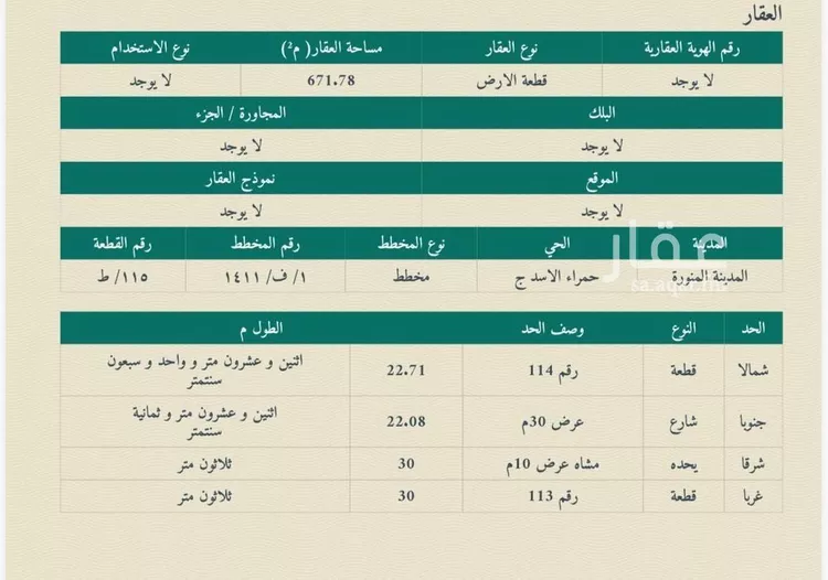 Land for Sale in Medina Warqan