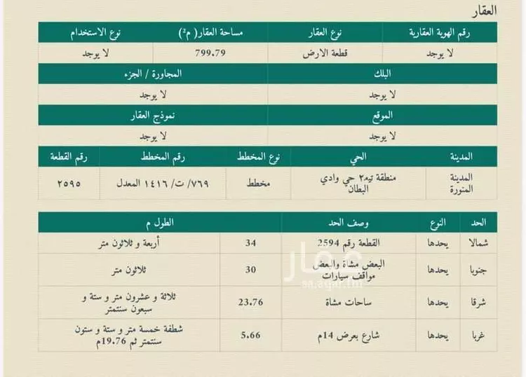أرض للبيع في شارع الشارقه, حي وادي البطان, مدينة المدينة المنورة, منطقة المدينة المنورة