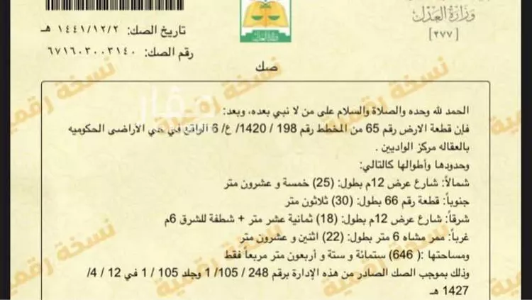 أرض للبيع في شارع 10964998, حي الاصيل, مدينة أحد رفيدة - الواديين, منطقة عسير صورة 2