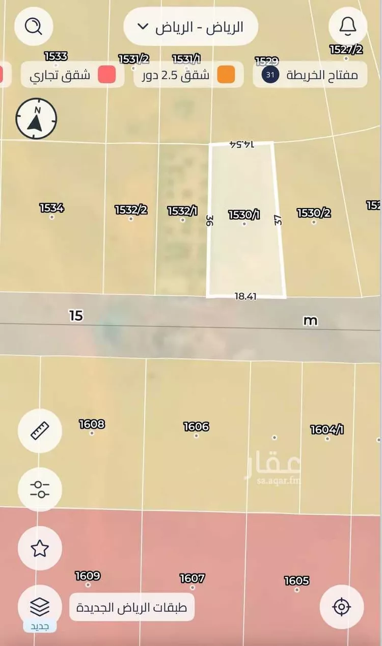 أرض للبيع في حي عريض, مدينة الرياض, منطقة الرياض صورة 3