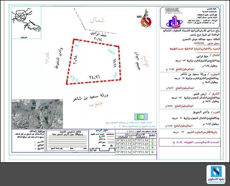 أرض للإيجار في حي حي العزيزيه, مدينة العطوف (صبح), منطقة عسير